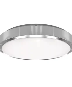 4lite LED Wall/Ceiling Light With Microwave Sensor Chrome 18W 1847lm