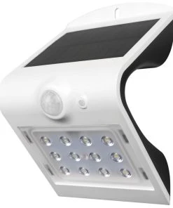 Luceco LEXS30W30-01 Outdoor LED Solar Wall Light With PIR Sensor White 220lm