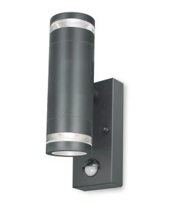 4lite Marinus Outdoor IP44 Up/Down Wall Light With PIR Sensor Anthracite