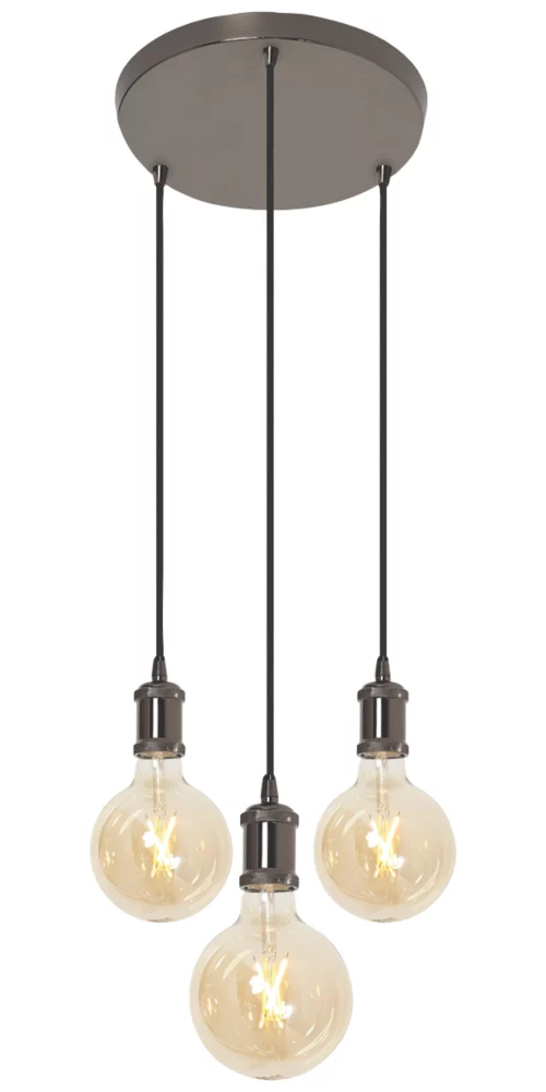 4lite Decorative Pendant Circular Blackened Silver - Image 2