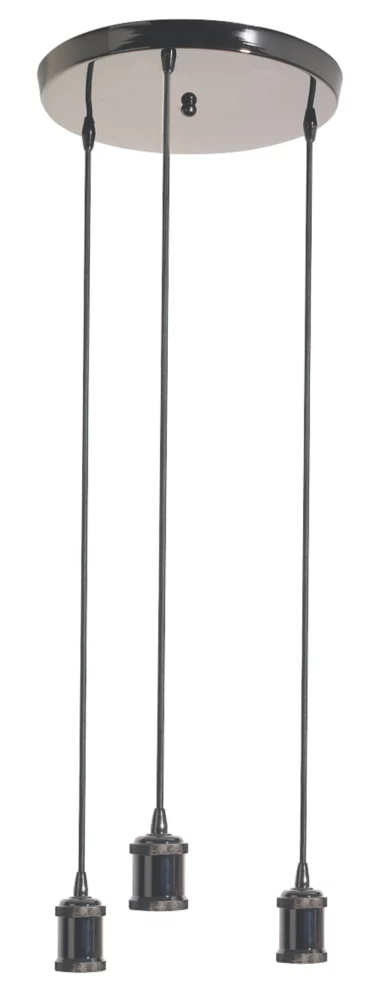 4lite Decorative Pendant Circular Blackened Silver