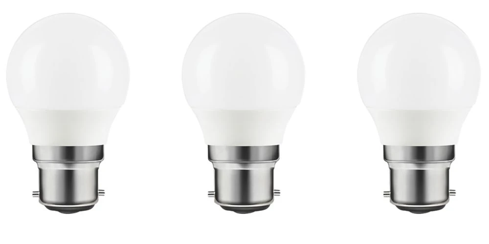 LAP BC Mini Globe LED Light Bulb 250lm 2.2W 3 Pack