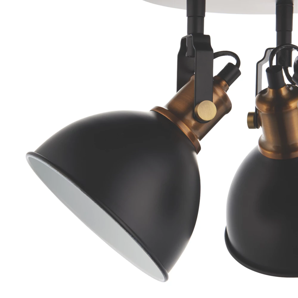 Quay Design Orion Round 3-Light Spotlight Matt Black - Image 3