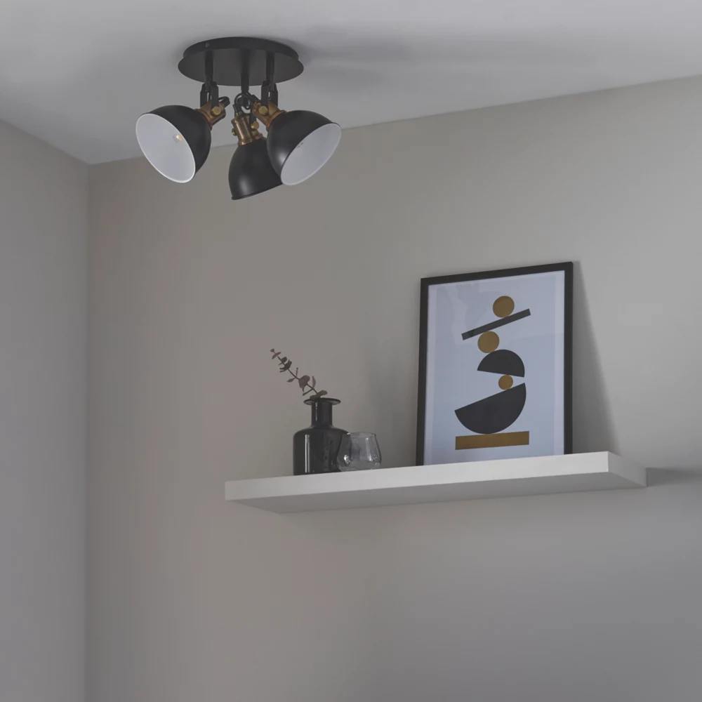 Quay Design Orion Round 3-Light Spotlight Matt Black - Image 6