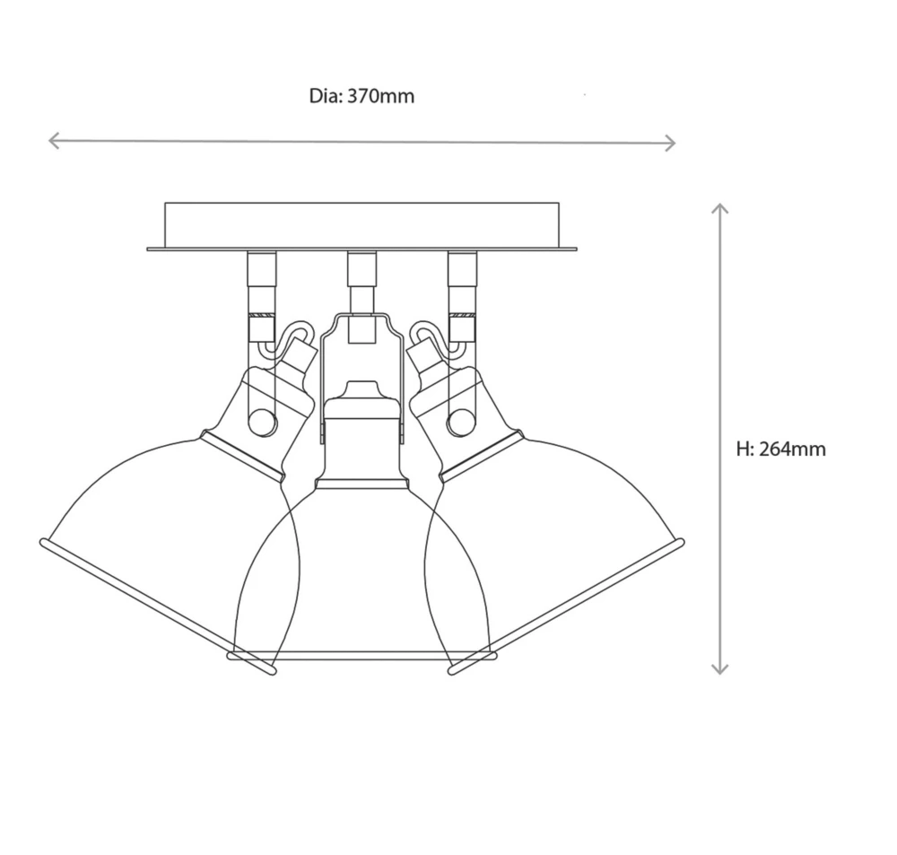 Quay Design Orion Round 3-Light Spotlight Matt Black - Image 8