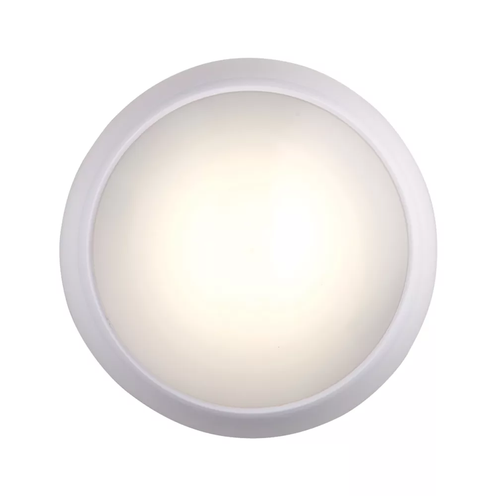LAP Amazon Indoor & Outdoor Maintained Emergency Round LED Bulkhead Gloss White 16W 1200lm - Image 4