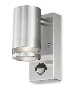 4lite Marinus Outdoor IP44 Wall Light With PIR Sensor Stainless Steel
