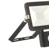 Brackenheath ISpot Outdoor LED Slim Floodlight With PIR Sensor Black 10W 900lm