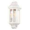 LAP Outdoor Half Lantern Wall Light With PIR Sensor White