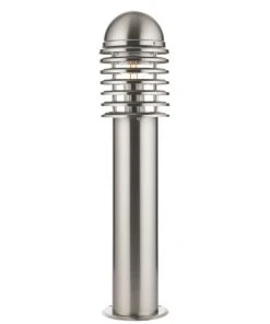 LAP Shutter 650mm Outdoor Post Light Brushed Stainless Steel