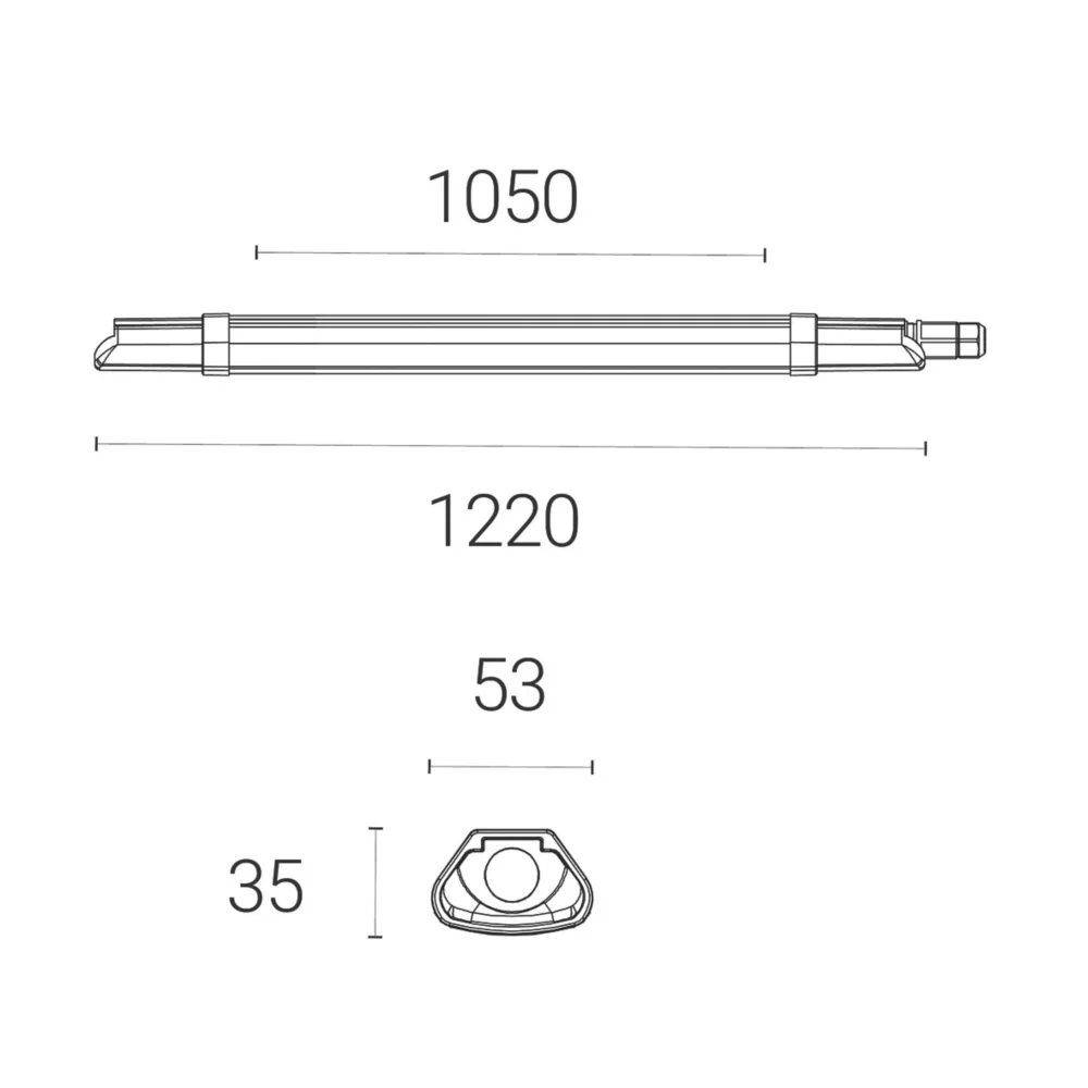 4lite Advantage Twin 4ft LED IP65 Batten 40W 5200lm 220-240V - Image 6