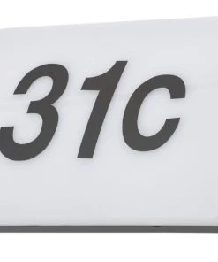 Zinc Mesa Outdoor LED House Sign Black 16W 1300lm