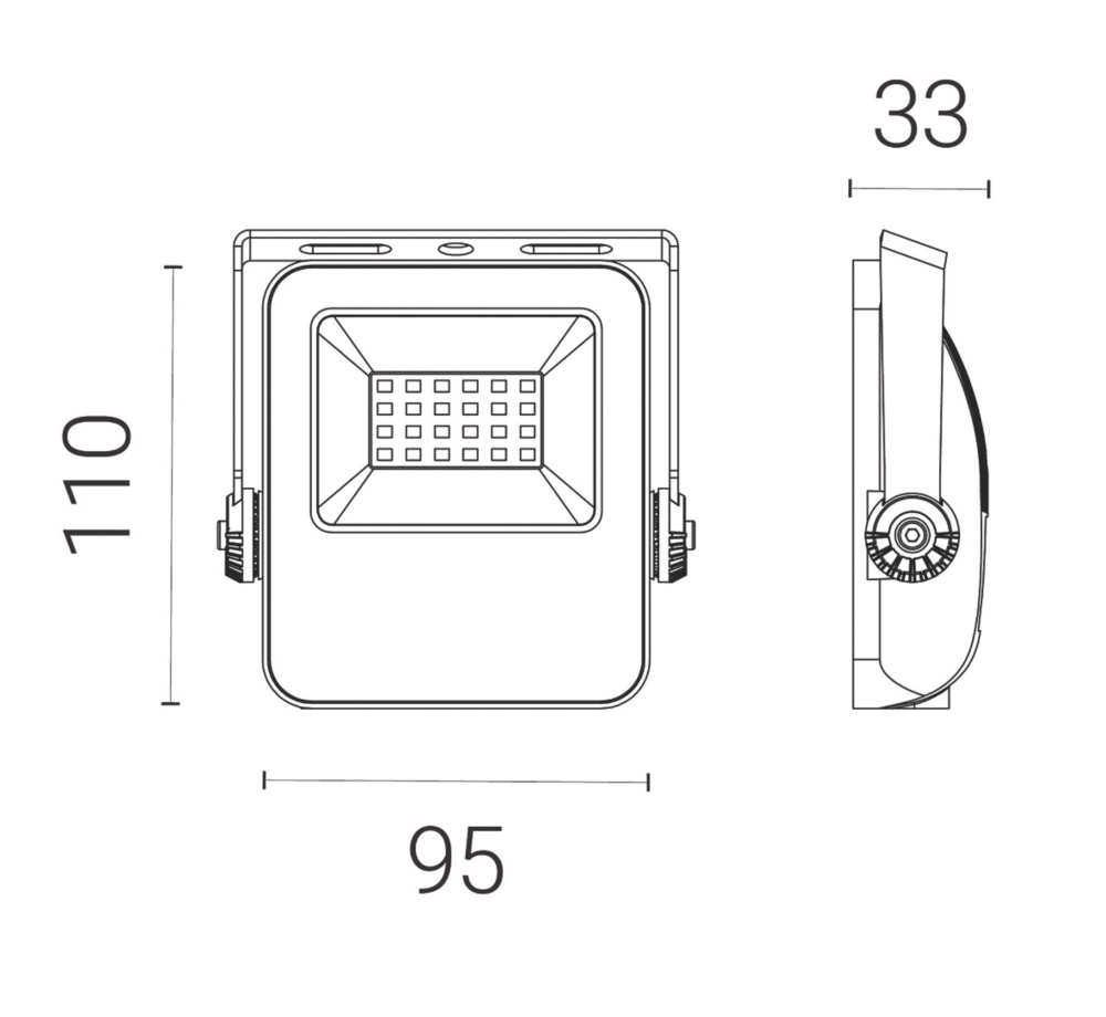 4lite Outdoor LED Floodlight Black 20W 2100lm - Image 4