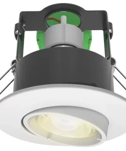 4lite WiZ Connected Adjustable Fire Rated LED Smart Downlight Matt White 4.9W 345lm