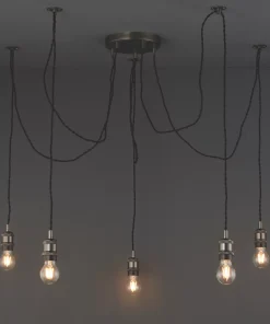 Quay Design Denver 5-Light Pendant Brushed Bronze