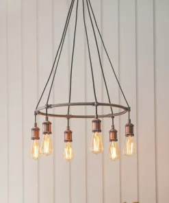 Quay Design Stafford LED Pendant Light Aged Pewter 12W 210lm