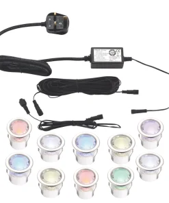 LAP Coldstrip 30mm Outdoor RGB LED Deck Light Kit Polished Stainless Steel 4W 10 Pack