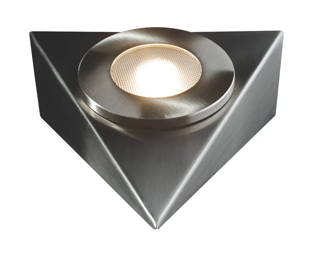 Robus Royal Triangular LED Cabinet Light Brushed Chrome 2.5W 210lm