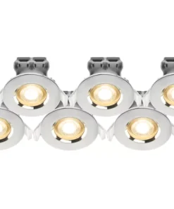 LAP Fixed LED Downlights Chrome 4.5W 400lm 10 Pack