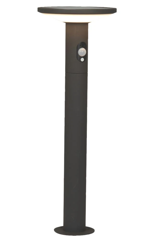 4lite 600mm Outdoor LED Solar Bollard Graphite 210lm - Image 2