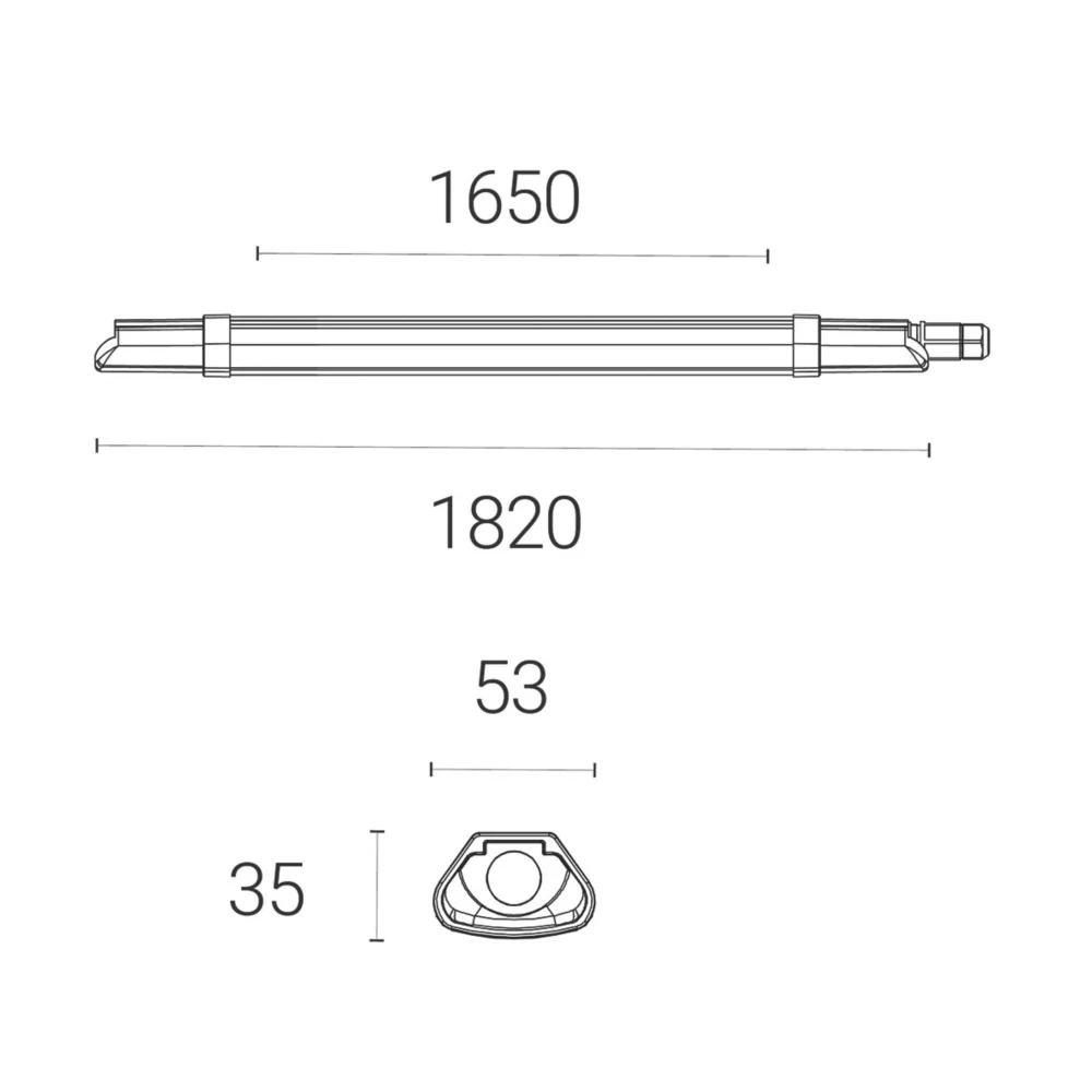 4lite Advantage Twin 6ft LED IP65 Batten 50W 6300lm 220-240V - Image 6