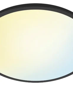 WiZ SuperSlim LED Wi-Fi Ceiling Light Black 22W 2450lm