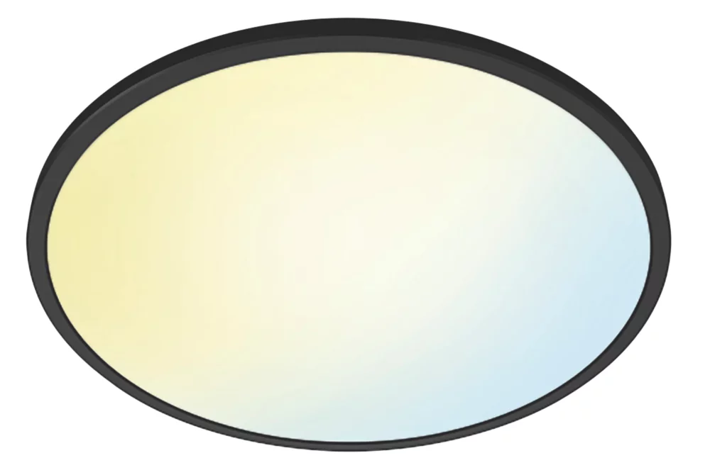 WiZ SuperSlim LED Wi-Fi Ceiling Light Black 22W 2450lm