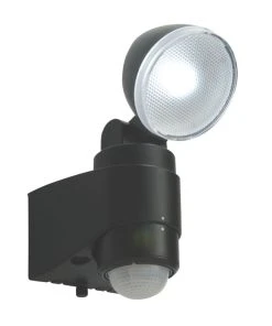 Saxby Laryn Outdoor LED Floodlight With PIR Sensor Black 1 X 2W 160lm