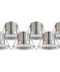 LAP Cosmoseco Fixed Fire Rated LED Downlight Chrome 5.8W 450lm 10 Pack