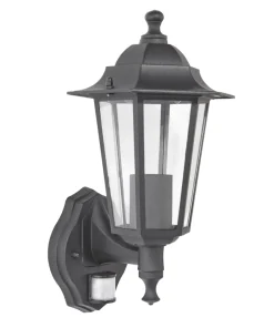 Essentials Outdoor Coach Lantern With PIR Sensor Matt Black