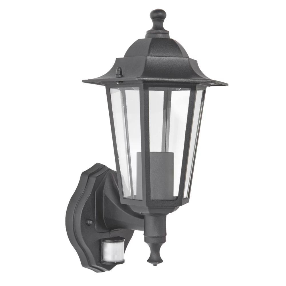 Essentials Outdoor Coach Lantern With PIR Sensor Matt Black