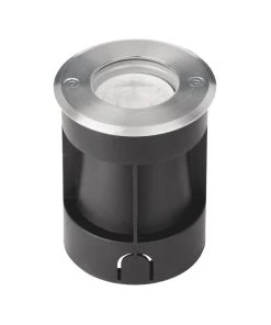 Aurora G-Lite 125mm Outdoor Recessed Ground Light Black / Stainless Steel