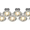 LAP Fixed LED Downlights Brushed Nickel 4.5W 400lm 10 Pack