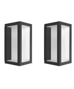 Philips Hue Impress Outdoor LED Wall Light Black 8W 710-1180lm 2Pk