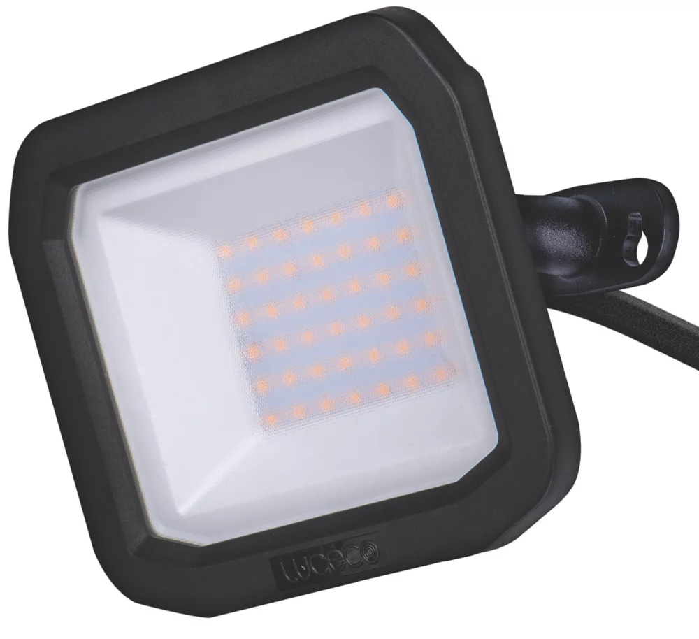 Luceco Castra Outdoor LED Floodlight Black 30W 3000lm