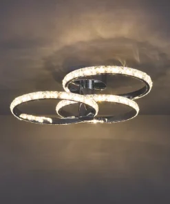 Quay Design Reena LED Semi-Flush Light Chrome 18W 1766lm