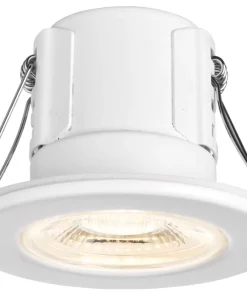 LAP Optimus Fixed Fire Rated LED Downlight White / Chrome / Satin Nickel 4W 500lm