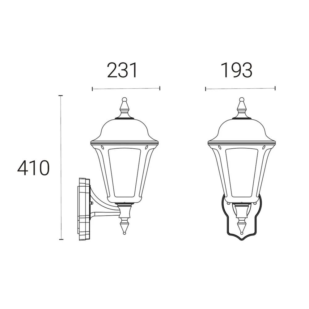 4lite Outdoor IP65 Wall Lantern With PIR Sensor Black - Image 5