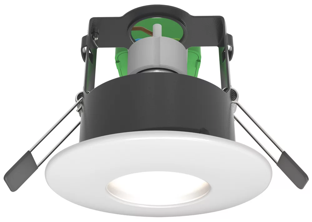 4lite WiZ Connected Fixed Fire Rated LED Smart Downlight Matt White 4.9W 345lm