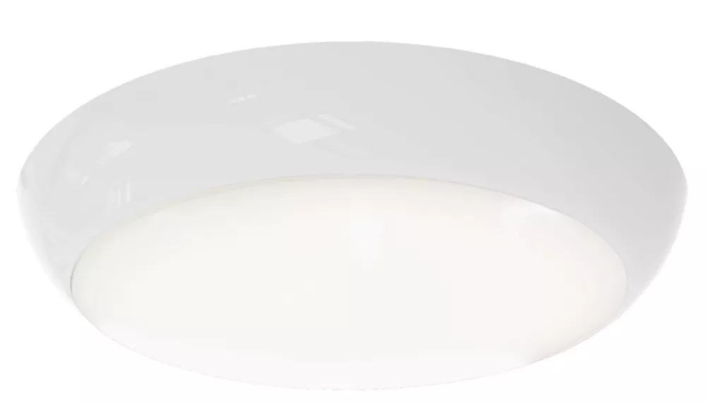Ansell Lighting Ansell Disco Slim Indoor & Outdoor Round LED Wall / Ceiling Light White 13W 1027-1083lm