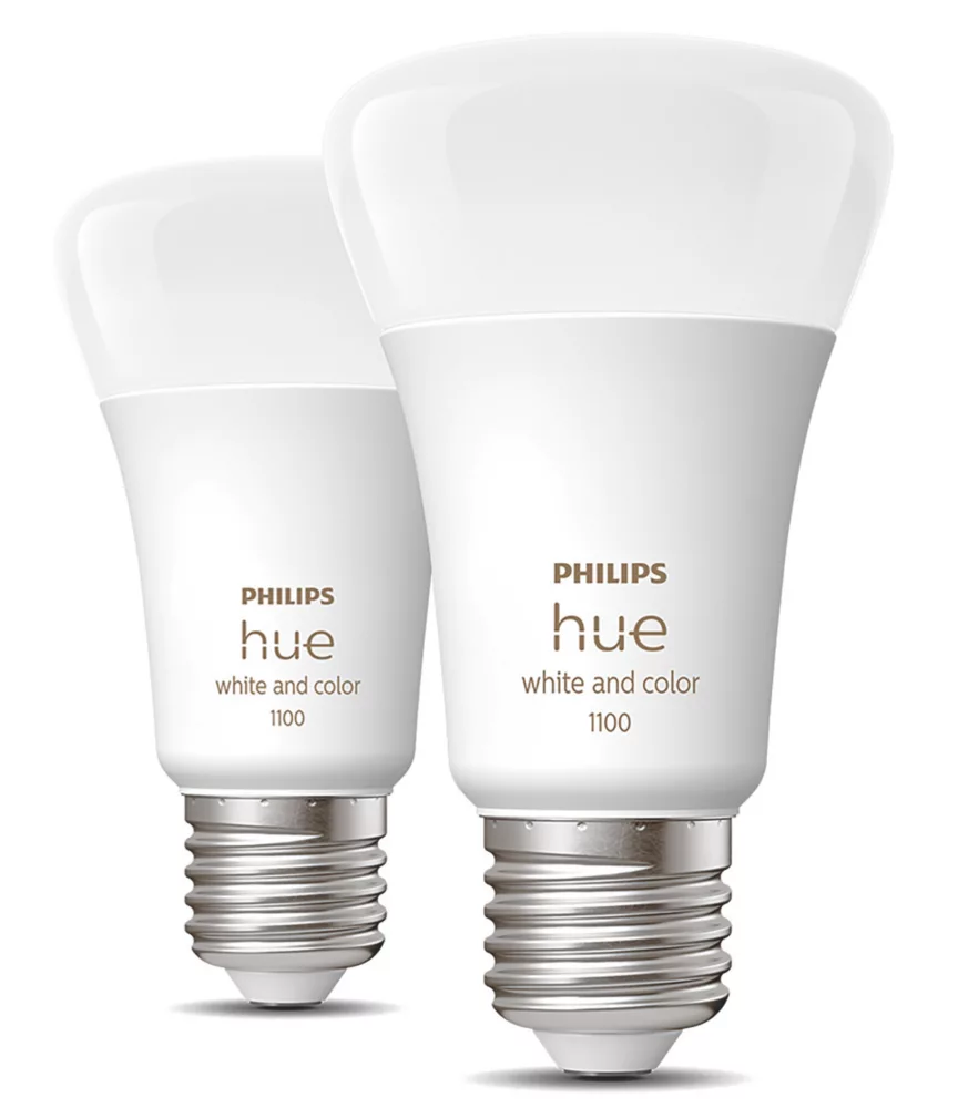 Philips Hue ES A19 RGB & White LED Smart Light Bulb 8.5W 806lm 2 Pack