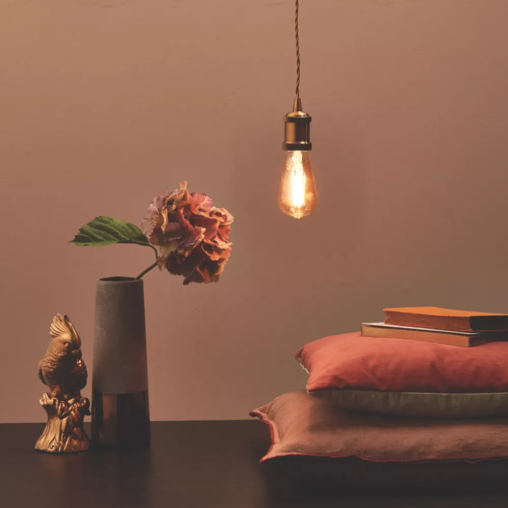 4lite LED Vintage Pendant Antique Brass 7.5W 645lm - Image 2