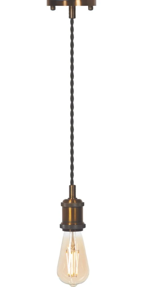 4lite LED Vintage Pendant Antique Brass 7.5W 645lm