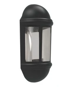 4lite Outdoor LED Outdoor Half Wall Lantern Black 8W 400lm