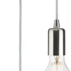Knightsbridge 8270LBC Contemporary Long Pendant Brushed Chrome