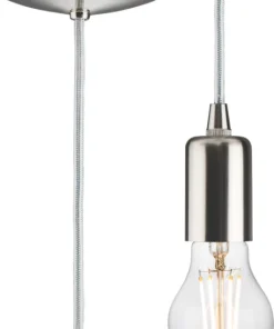 Knightsbridge 8270LBC Contemporary Long Pendant Brushed Chrome