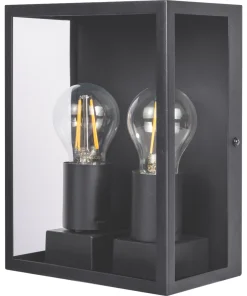 Luceco Outdoor LED Flush-Mounted Decorative Wall Lantern Slate Grey 7W 810lm