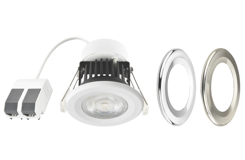 LAP Fixed Fire Rated LED Downlight White / Chrome / Brushed Nickel 8.2W 700lm