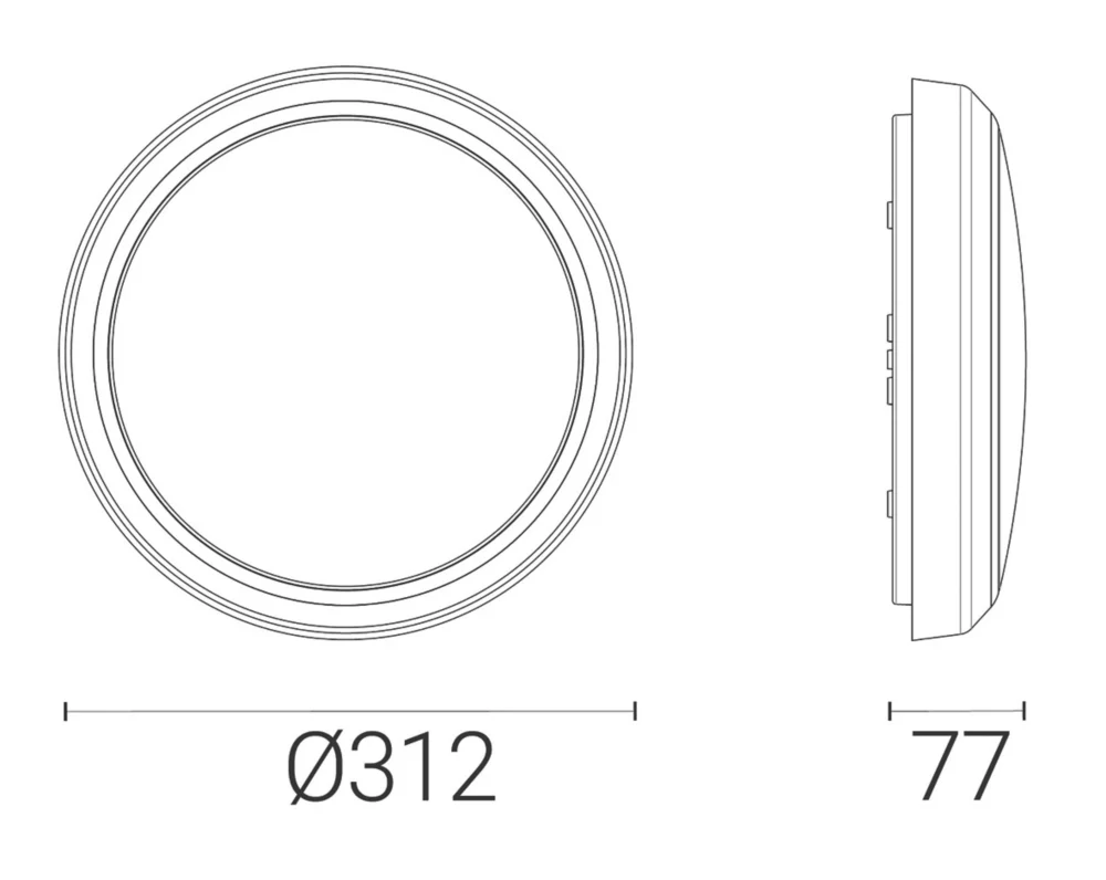 4lite LED Smart Wall/Ceiling Light Graphite 13W 929lm - Image 4