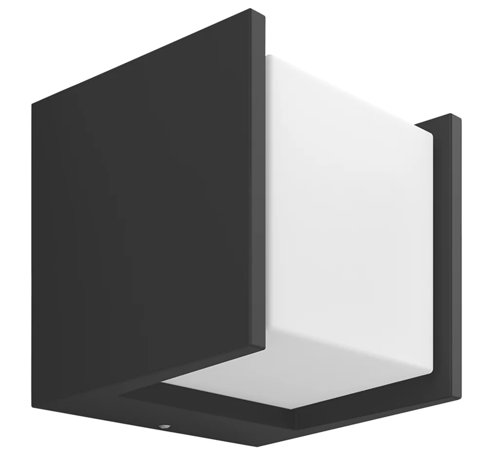 Philips Hue Fuzo Outdoor LED Square Wall Light Black 9.1W 1160lm